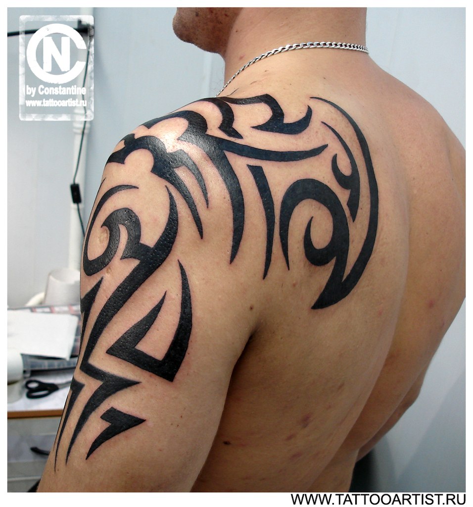 Кельтский узор тату на плече мужские фото на правом плече