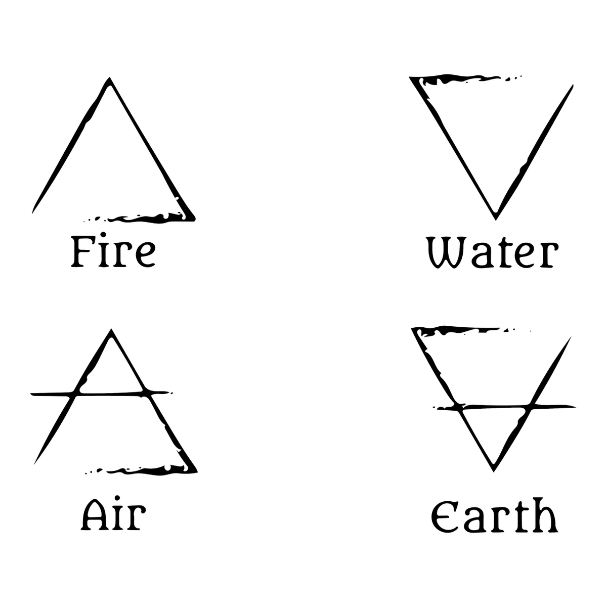 Земля вода символы. Элементы огонь вода земля воздух. Четыре стихии земля вода огонь воздух символы. Знак воздуха тату. Обозначение стихий.